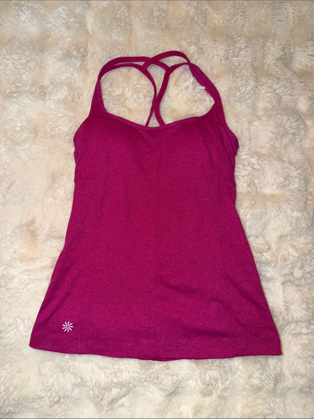 Athleta Fuchsia Cross-Back Performance Tank